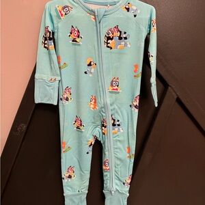 Kids Zippie Pajama - Bluey Cartoon Print